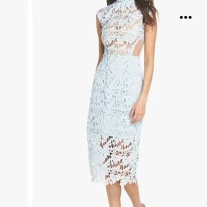 Bronx & Banco Lidia Lace Midi Dress - White, Size 4